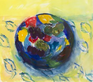 Cherries and Greengages, 2017, af Julie Held