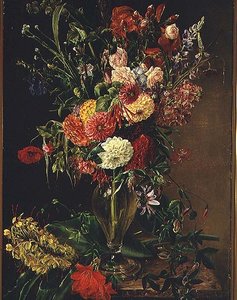 Blomster i en glasvase