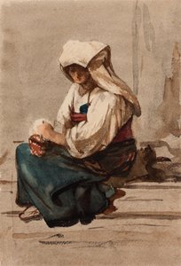 Italiensk kvinde af Julie Wilhelmine Hagen Schwarz