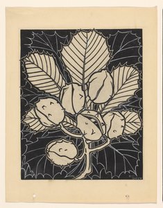 Kastanjeblad med frugter af Julie de Graag (signed by artist)