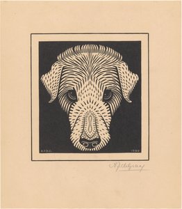 hundehoved af Julie de Graag (signed by artist)