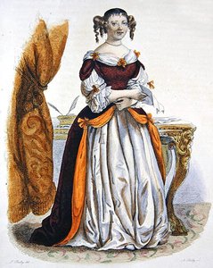 Portræt af Madame de Sevigne af Julien Leopold (after) Boilly