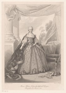 Portræt af Maria Theresia van Bourbon Marie Thérèse Antoinette Infanta fra Spanien (titel på objektet) af Julien Leopold Boilly