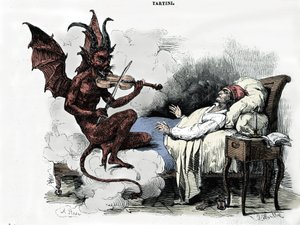 Komponisten Giuseppe Tartinis (1692-1770) drøm: i sin "Sonata des trilles du Diable" (Sonata for violin i g-mol) drømmer komponisten om, at han indgår en pagt med djævelen for sin sjæls pris, han betror ham med sin violin og djævelen spiller