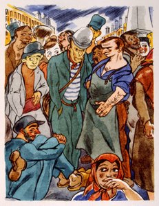 fransk vingård. 1944. Illustration af Julien Pavil