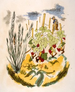 Humoristisk vinillustration 1946.Illustration af Julien Pavil