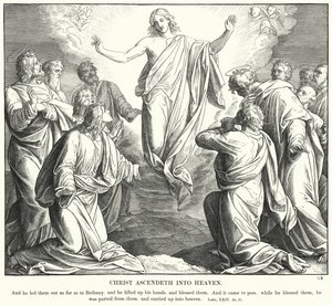 Kristus stiger op til himlen (gravering) af Julius (after) Schnorr von Carolsfeld
