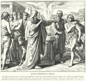 David salvet af Samuel (gravering) af Julius (after) Schnorr von Carolsfeld