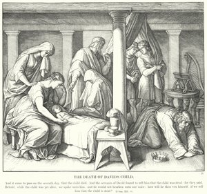 Davids barns død (gravering) af Julius (after) Schnorr von Carolsfeld
