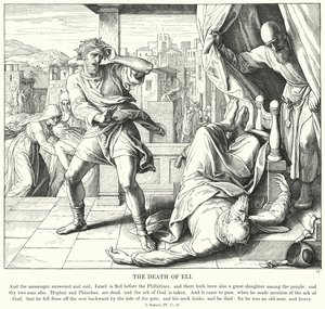 Elis død (gravering) af Julius (after) Schnorr von Carolsfeld