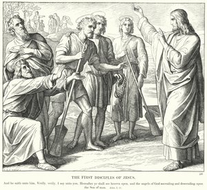Jesu første disciple (gravering) af Julius (after) Schnorr von Carolsfeld