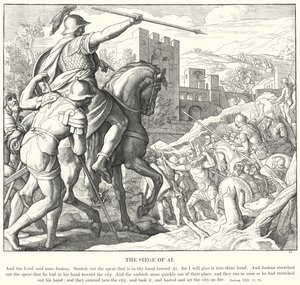 The Siege of Ai (gravering) af Julius (after) Schnorr von Carolsfeld