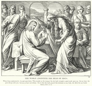 Kvinden salver Jesu hoved (gravering)