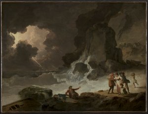 En storm bag Isle of Wight af Julius Caesar Ibbetson