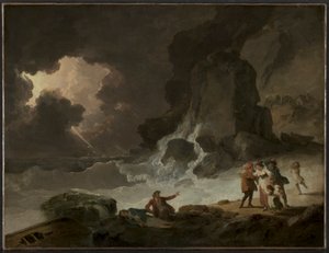 En storm bag Isle of Wight, ca. 179. af Julius Caesar Ibbetson