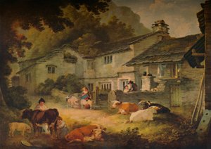 Sommerhuslandskab med kvæg ved Ambleside, 1803 af Julius Caesar Ibbetson