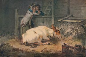 Frieri i en kostald, c1700-tallet