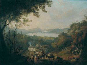 Windermere fra Troutbeck af Julius Caesar Ibbetson