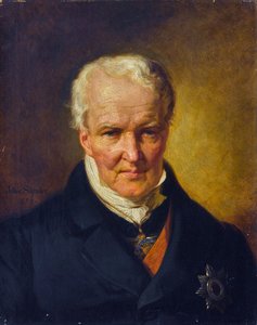 Portræt af Alexander (Alexandre) von Humboldt (1769-1859) - Julius Schrader (1815-1900). Olie på lærred af Julius Friedrich Anton (after) Schrader