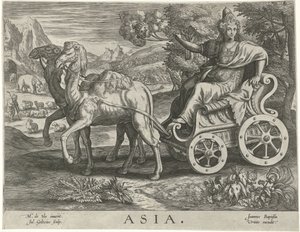 Asien Asien (titel på objekt) De fire kontinenter (serietitel) af Julius Goltzius