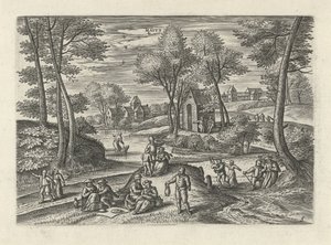 Kan Maivs (titel på objekt) De tolv måneder (serietitel) af Julius Goltzius