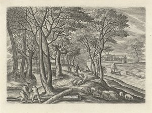 november (titel på objekt) De tolv måneder (serietitel) af Julius Goltzius