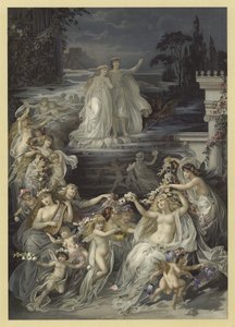 Illustration til A Midsummer Nights Dream (chromolitho) af Julius Hoeppner