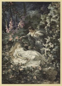 Illustration til A Midsummer Nights Dream (chromolitho) af Julius Hoeppner