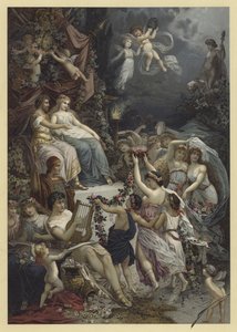 Illustration til A Midsummer Nights Dream (chromolitho) af Julius Hoeppner