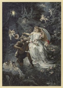 Illustration til A Midsummer Nights Dream (chromolitho) af Julius Hoeppner