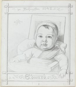 Eduard, kunstnerens spæde søn af Julius Hubner