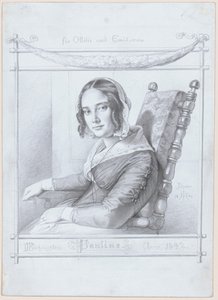 Pauline, kunstnerens hustru af Julius Hubner