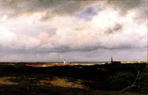 En kystudsigt nær Haag af Julius Jacobus de Sande Bakhuizen