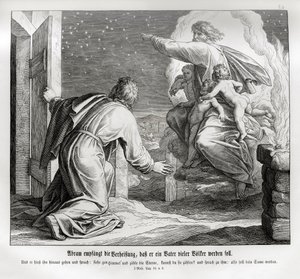Abraham vil være fader til mange nationer, 1. Mosebog af Julius Schnorr von Carolsfeld