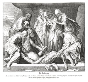 Jesu begravelse, Johannesevangeliet af Julius Schnorr von Carolsfeld