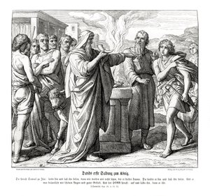 David er salvet til Israels konge af Julius Schnorr von Carolsfeld