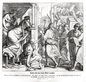 David foragtes af Michal, 2 Samuel af Julius Schnorr von Carolsfeld