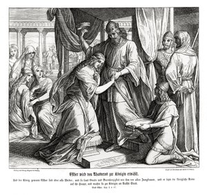 Esther er gjort til dronning, Esther af Julius Schnorr von Carolsfeld