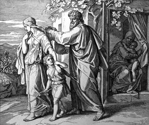 Udvisning af Ismael og hans mor af Julius Schnorr von Carolsfeld