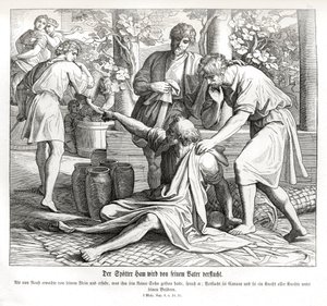Ham ser sin fars nøgenhed, 1. Mosebog af Julius Schnorr von Carolsfeld