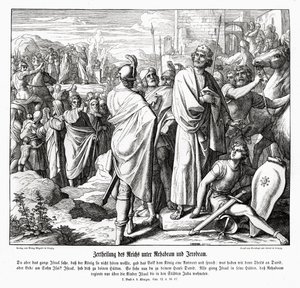 Jeroboam og Rehabeam af Julius Schnorr von Carolsfeld