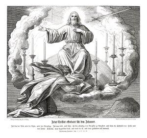 Jesus Kristus åbenbarer sig for Johannes, Åbenbaringen af Julius Schnorr von Carolsfeld
