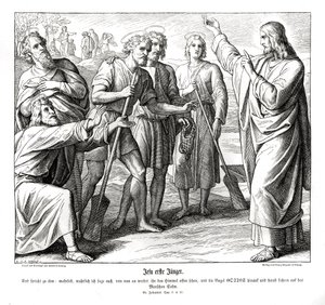 Jesus og Nathaniel, Johannesevangeliet af Julius Schnorr von Carolsfeld