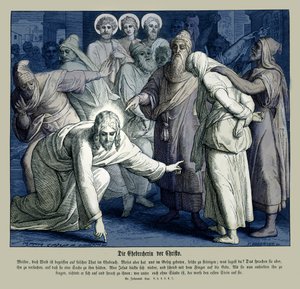 Jesus og den utro kvinde, Johannesevangeliet af Julius Schnorr von Carolsfeld