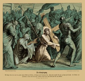 Jesus bærer korset, Lukasevangeliet af Julius Schnorr von Carolsfeld