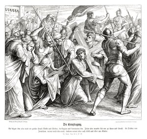 Jesus bærer korset, Lukasevangeliet af Julius Schnorr von Carolsfeld