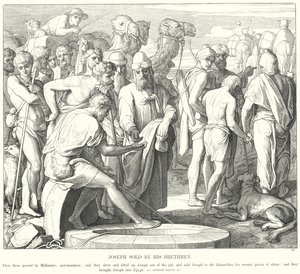 Joseph solgt af sine brødre af Julius Schnorr von Carolsfeld