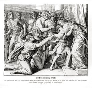 Josef genkendes af sine brødre, 1. Mosebog af Julius Schnorr von Carolsfeld