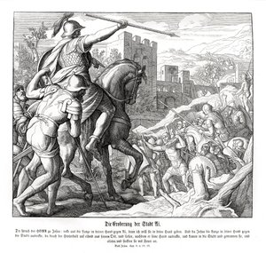 Joshua indtager byen Ai, Joshua af Julius Schnorr von Carolsfeld