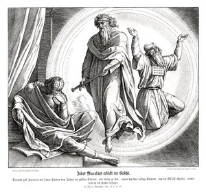 Makkabæeren Judas modtager et gyldent sværd af Julius Schnorr von Carolsfeld
